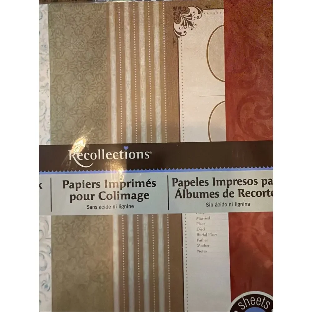 Recollections Scrapbook Paper 12 x 12 Paper Pad Lot— 48 Sheets Fall Animal Print